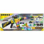 تفنگ اسباب‌بازی تیر فومی AK-47 دوربین‌دار با قابلیت پوکه‌پرانی کد 047